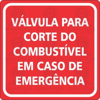 Válvula para corte do combustível em caso de emergência 